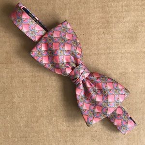 Faberge Bow Tie - Pink Silk Adjustable